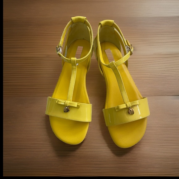 Dolce and GabbanaGirls Yellow Strappy Sandals